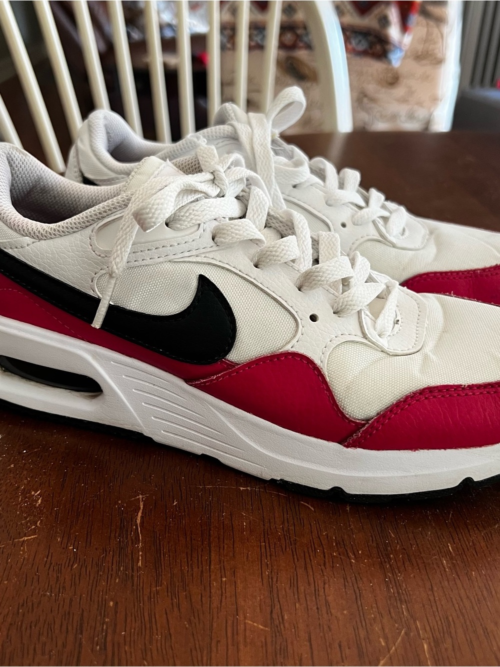 Nike Air Max SC Women’s White Black and Rush Pink Sneakers Size 7.5